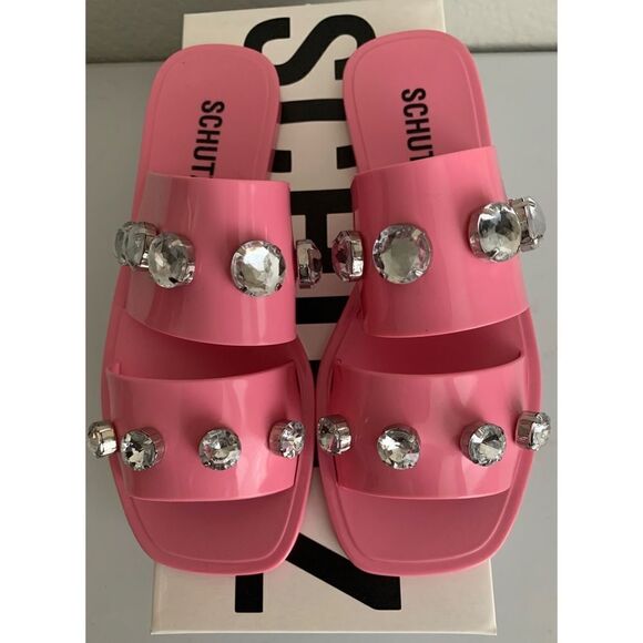 Schutz Lizzie Embellished Slide Sandals - Picture 4 of 12